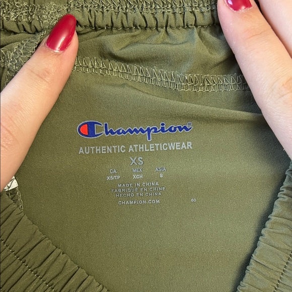Champion Women's Athletic Shorts in Olive - Picture 2 of 3